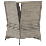 vidaXL Canapé d'angle de jardin et coussins gris clair résine tressée