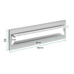 Entrée de boîte aux lettres en acier inoxydable pour porte  mur  C-601  23 x 3 cm
