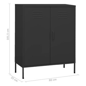 vidaXL Armoire de rangement Anthracite 80x35x101 5 cm Acier