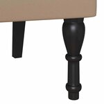 vidaXL Banc Chesterfield avec coussin Cappuccino 120 5 x 65 x 75 cm