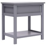 vidaXL Tables de chevet 2 Pièces Gris 40x29x42 cm Bois de Paulownia