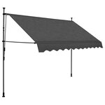 vidaXL Auvent manuel rétractable avec LED 300 cm Anthracite