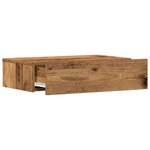 vidaXL Table de chevet vieux bois 60x35 cm bois d'ingénierie