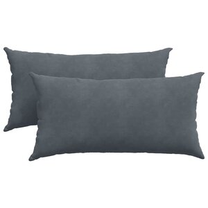 vidaXL Coussins de canapé 2 Pièces Gris foncé 80 x 40 cm