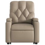 vidaXL Fauteuil inclinable de massage Cappuccino Similicuir