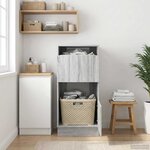 vidaXL Armoire à Laver avec stockage Gris Sonoma Bois d'ingénierie