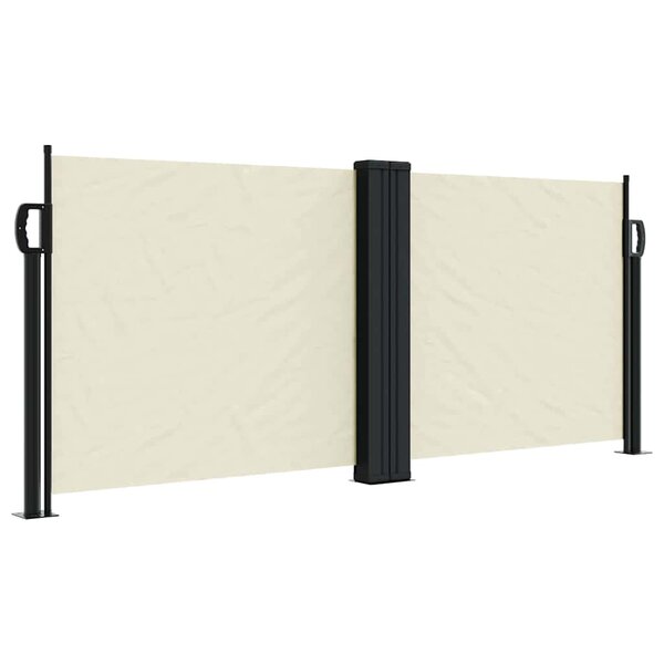 vidaXL Auvent latéral rétractable crème 100x600 cm