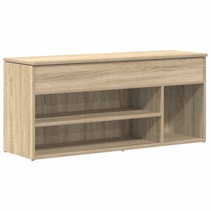 vidaXL Banc à chaussures chêne sonoma 102x30 5x45 cm bois d'ingénierie