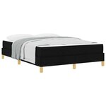 vidaXL Lit à ressorts avec matelas Noir 160 x 200 cm tissu