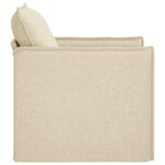 vidaXL Canapé Crème 195 x 82 x 85 cm tissu