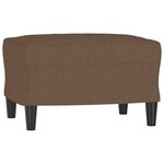 vidaXL Canapé à 3 places avec repose-pieds Marron 180 cm Tissu
