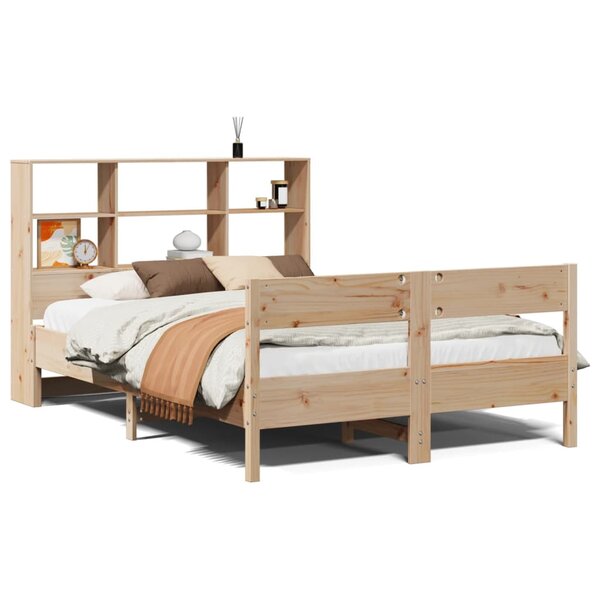 vidaXL Lit bibliothèque sans matelas 120x200 cm bois de pin massif