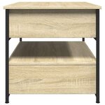 vidaXL Table basse chêne sonoma 70x50x50 cm bois d'ingénierie et métal