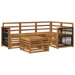vidaXL Ensemble de canapés d'extérieur 5 Pièces Naturel 59 x 59 x 37 cm