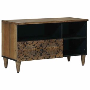 vidaXL Meuble TV Marron 80 x 33 5 x 46 cm Bois de mangue massif