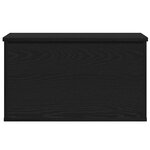 Boîte de rangement vidaXL avec couvercle en chêne noir 60x35x35 cm en bois d'ingénierie