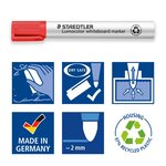 Etui Chevalet de 4 Marqueurs Tableau Blanc Lumocolor 351 Pointe Ogive Assortis STAEDTLER