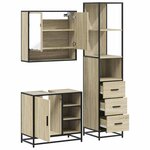 vidaXL Ensemble de meubles de salle de bain 3 Pièces chêne sonoma