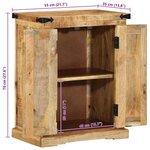 vidaXL Buffet 55x35x70 cm Bois massif Mangue brut