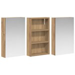 vidaXL Ensemble de Meubles de Salle de Bain 3 Pièces 90 x 10 5 x 50 cm