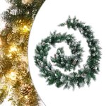 vidaXL Guirlande de Noël avec lumières LED Vert 2 7 m PVC