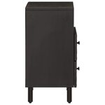 vidaXL Table de chevet noir 50x33x60 cm bois de manguier massif