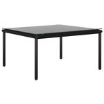 vidaXL Salon de jardin 8 Pièces avec coussins Noir PVC