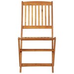 vidaXL Mobilier à dîner de jardin pliable 5 Pièces Bois d'acacia solide
