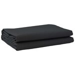 vidaXL Toile de rechange pour store banne Noir 10 x 1.6 m tissu