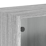vidaXL Armoire murale avec portes en verre sonoma gris 68 5x37x35 cm