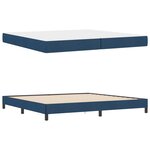 vidaXL Lit à ressorts avec matelas Bleu 200 x 200 cm tissu