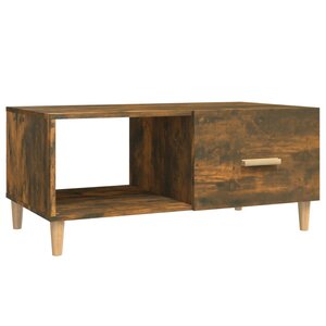 vidaXL Table basse chêne fumé 89 5x50x40 cm bois d'ingénierie