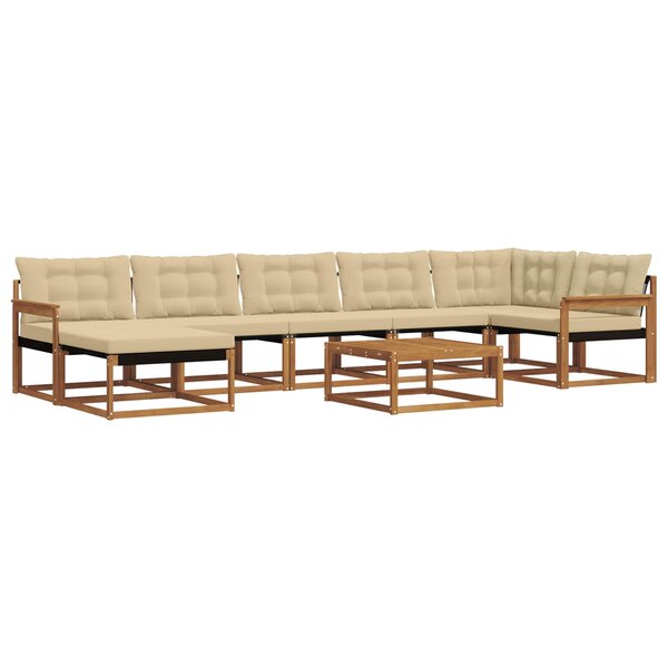 vidaXL Ensemble de canapés d'extérieur 22 Pièces Naturel et Beige
