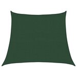 vidaXL Voile d'ombrage 160 g/m² Vert foncé 3/4x3 m PEHD