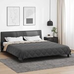 vidaXL Duvet d'été simple Anthracite et Taupe 240 x 200 cm Microfibre