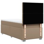 vidaXL Sommier à lattes de lit avec matelas Cappuccino 90x200 cm