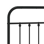 vidaXL Cadre de lit métal sans matelas avec pied de lit noir 183x213cm