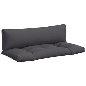 vidaXL Coussins de palette lot de 2 anthracite tissu
