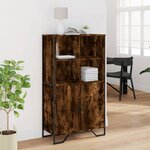 vidaXL Buffet haut chêne fumé 79 5x35 5x137 5 cm bois d'ingénierie