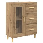 vidaXL Haut Armoire avec tiroir Chêne artisanal 69 5 x 32 5 x 180 cm