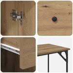 vidaXL Bureau d'ordinateur Chêne artisanal 131 x 48 x 75 cm