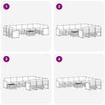 vidaXL Ensemble de canapés d'extérieur 8 Pièces