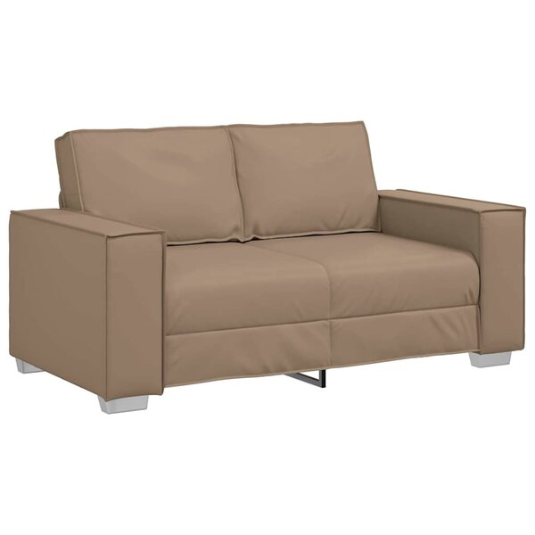 vidaXL Canapé deux places Cappuccino 160 cm Simili cuir