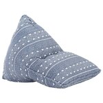 vidaXL Canapé pouf Indigo Tissu Patchwork