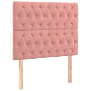vidaXL Têtes de lit 2 Pièces Rose 100x7x78/88 cm Velours