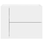 vidaXL Table de chevet murale blanc 45x30x35 cm