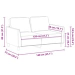 vidaXL Canapé à 2 places Cappuccino 120 cm Similicuir
