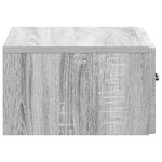 vidaXL Cabinet de chevet mural 2 Pièces Sonoma gris 49 x 34 5 x 20 cm