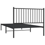 vidaXL Cadre de lit métal avec tête de lit noir 100x200 cm