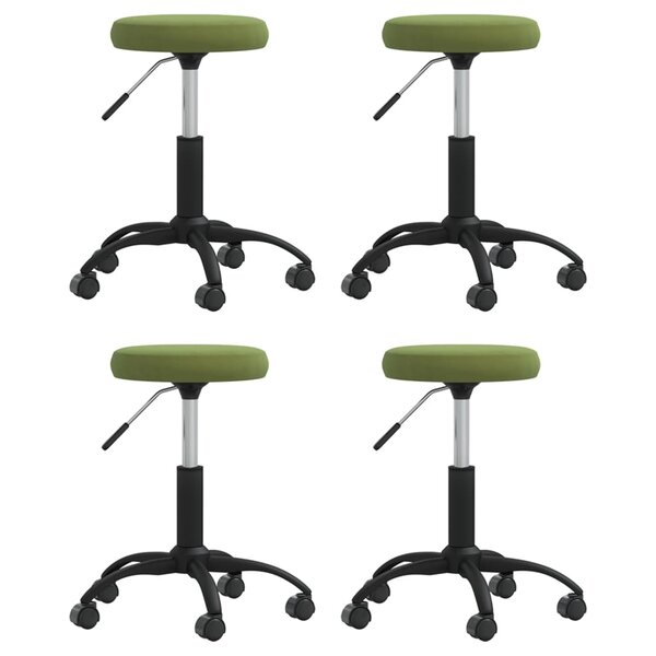 vidaXL Chaises à manger lot de 4 vert clair velours